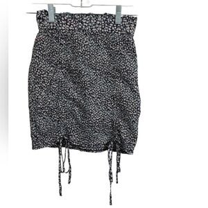 Blush Black and Pink Patterned Mini Skirt